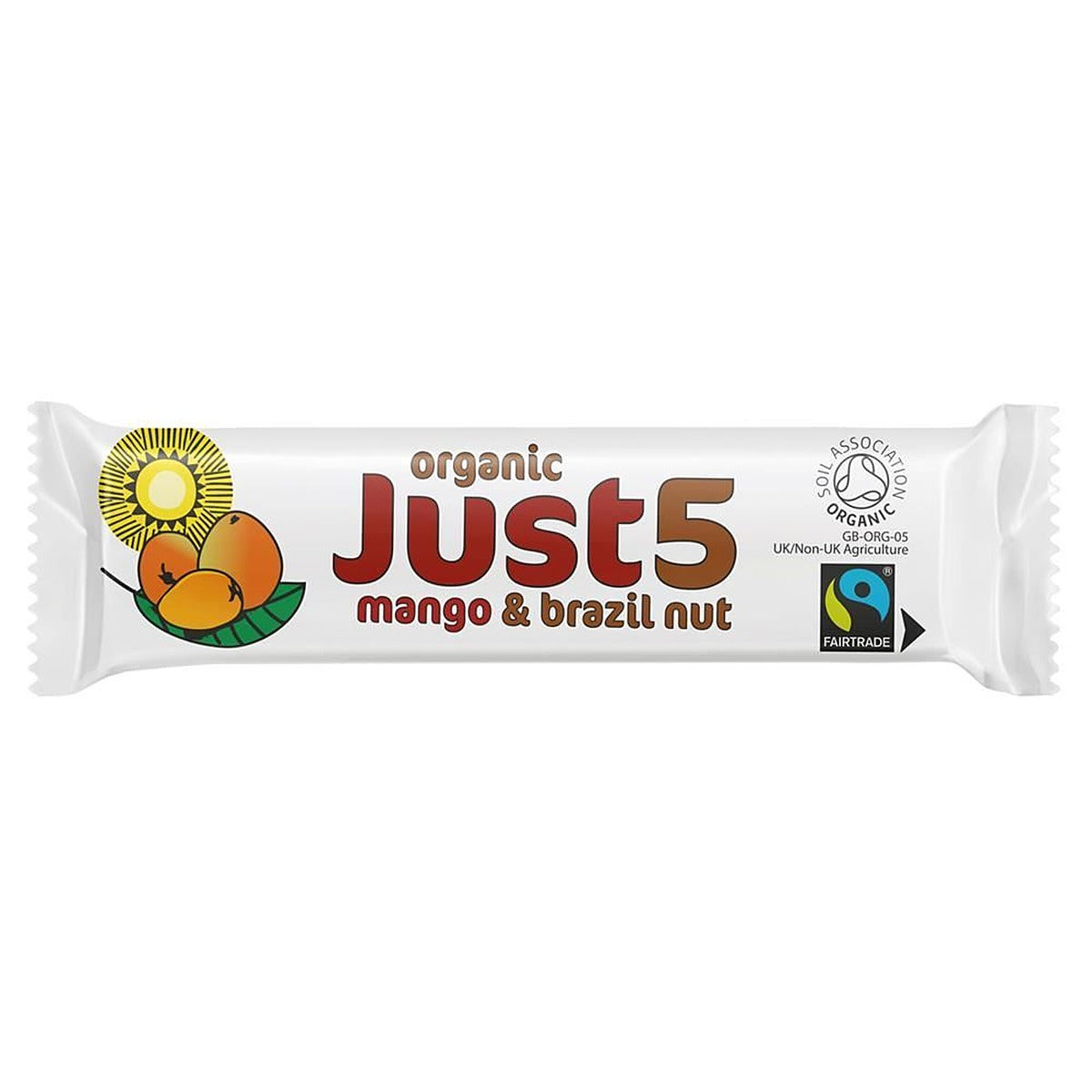 Tropical Wholefoods Vegan Organic Mango & Brazil Bar 40g - 18 Pack