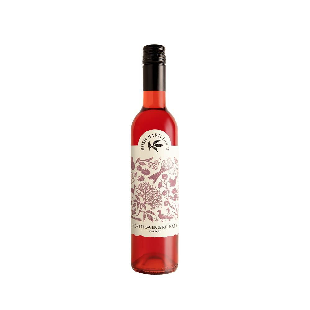 Bush Barn Farm Elderflower and Rhubarb Cordial 500ml
