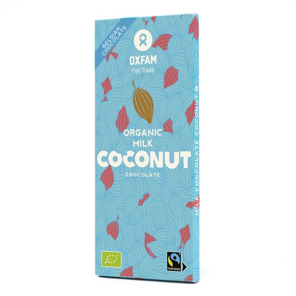 Oxfam Fair Trade ORGANIC Milk Chocolate Coconut 100g