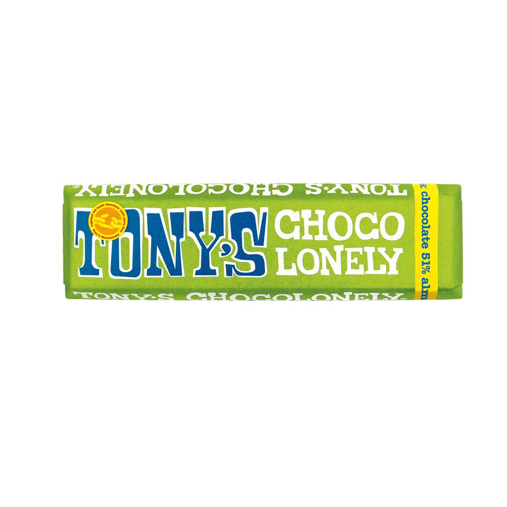 Tonys Chocolonely Dark Chocolate 51% Almond Sea Salt 47g