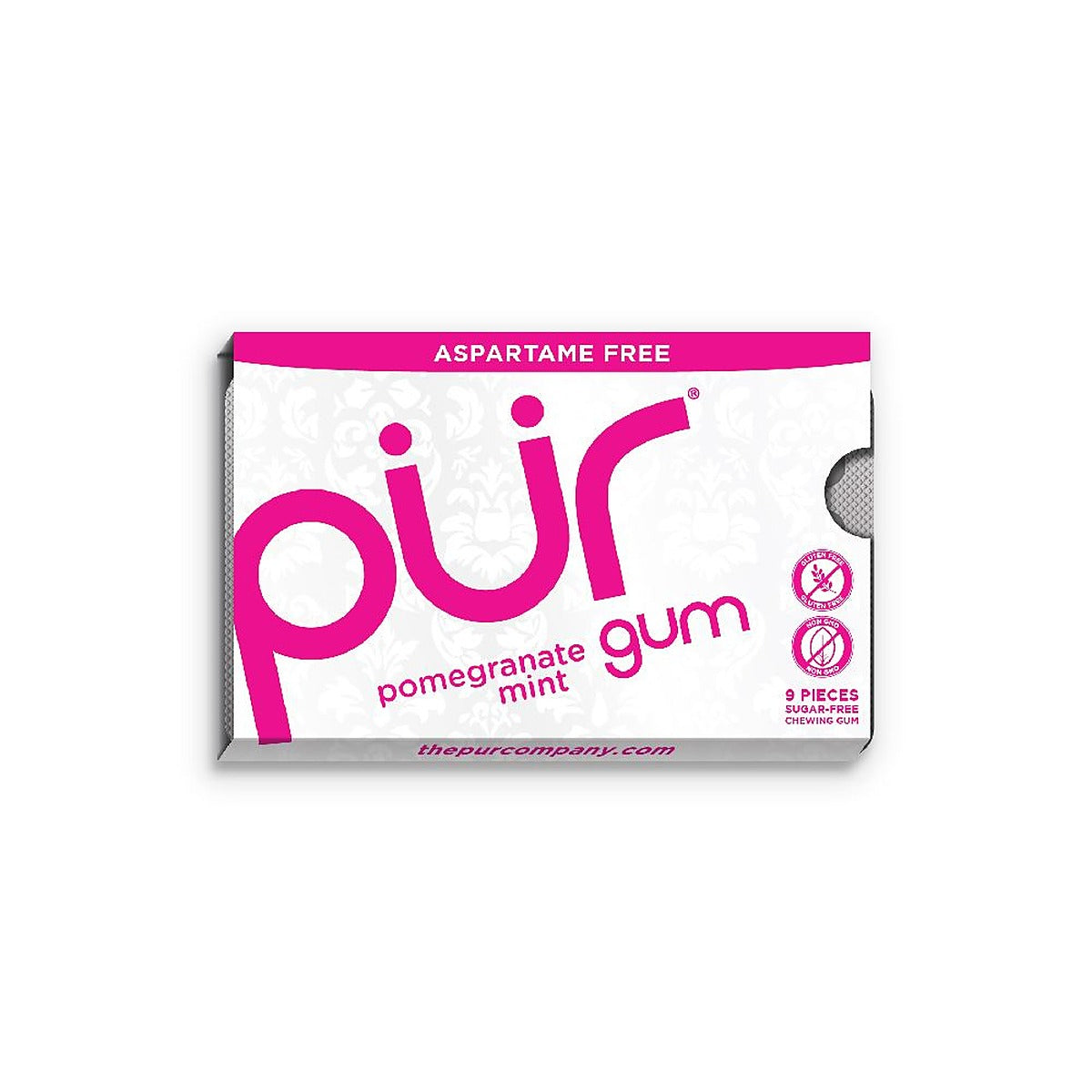Pur Gum ASPARTAME FREE - PUR Gum Pomegranate & Mint Blister Pack - 9pc