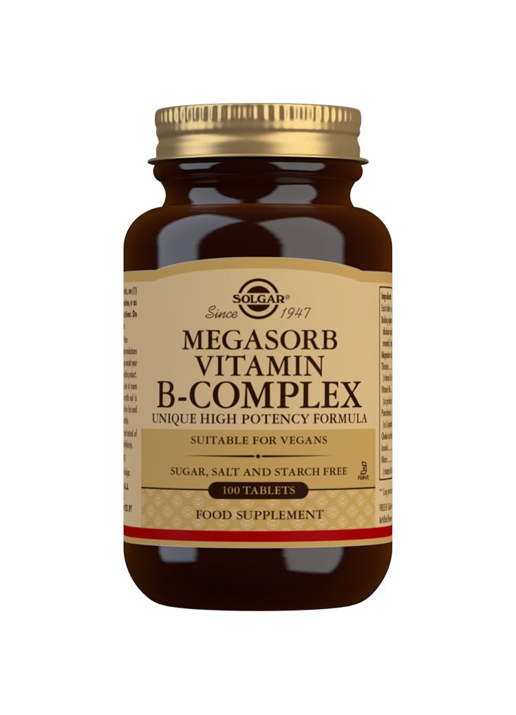 Solgar Megasorb Vitamin B-Complex High Potency - 100 Tablets