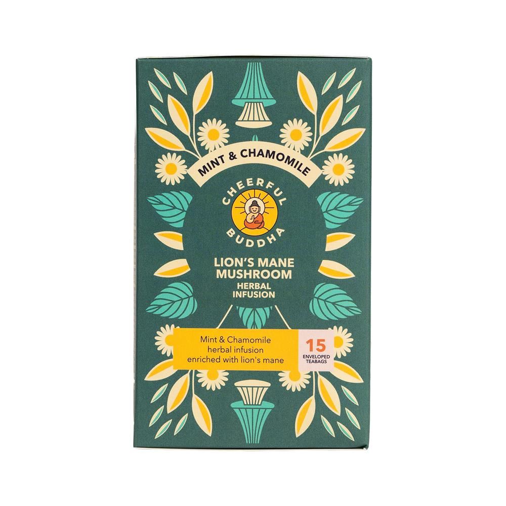 Cheerful Buddha Lion's Mane Mint and Chamomile 15 Tea Bag - 6 Pack