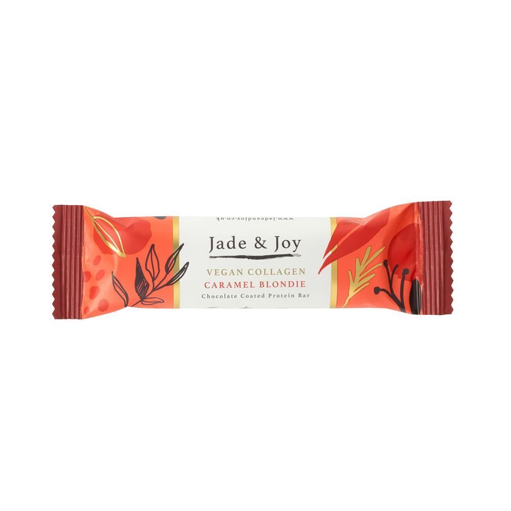 Jade and Joy Vegan Collagen Caramel Blondie Protein Bar 50g - 12 Pack