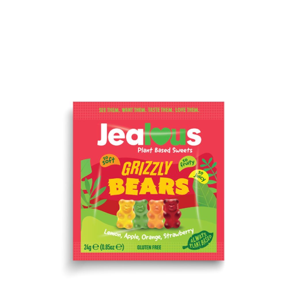 Jealous Sweets Grizzly Bears Plant Based Sweets 24g - 20 Pack