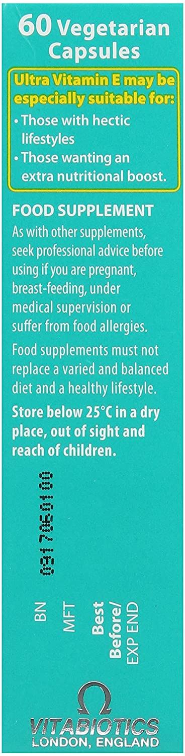 Vitabiotics Ultra Vitamin E Optimum Strength 60 Capsules
