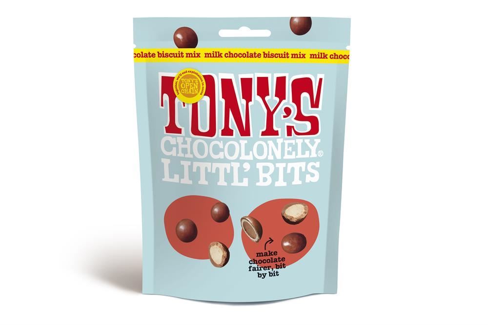Tonys Chocolonely Little Bits Milk Choc Biscuit 100g - 8 Pack