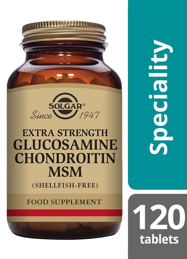 Solgar Extra Strength Glucosamine Chondroitin MSM - 120 Tablets