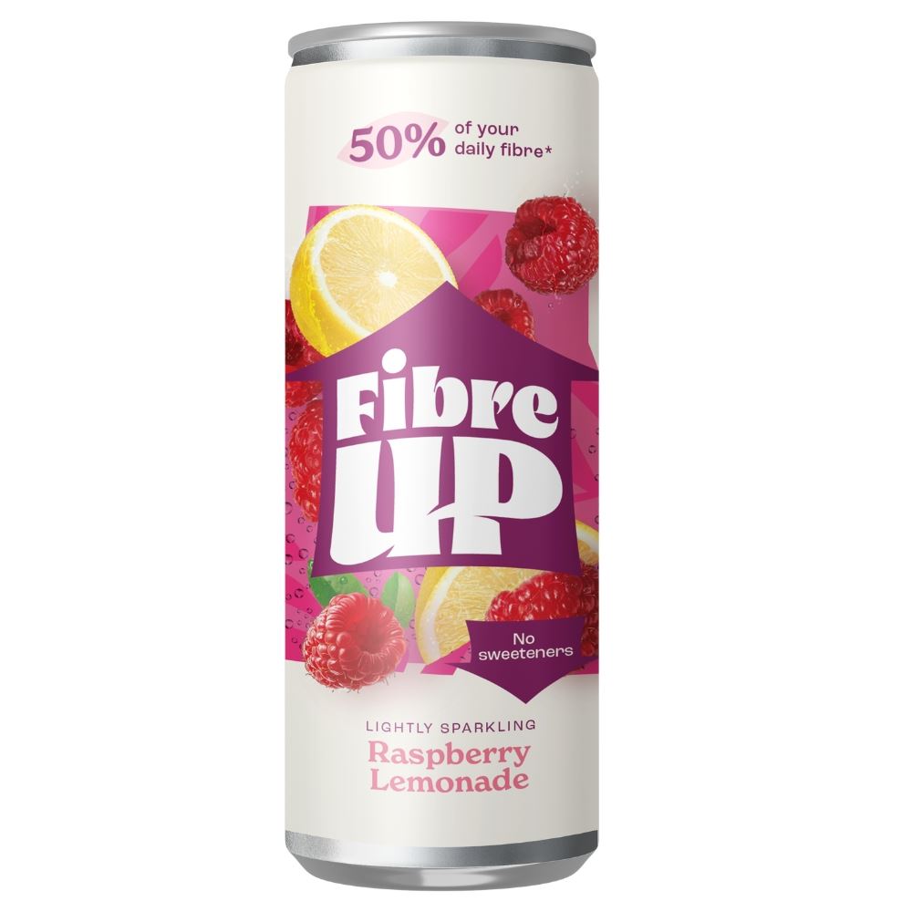Fibre UP Raspberry Lemonade Prebiotic Fibre Soft Drink 250ml - 12 Pack