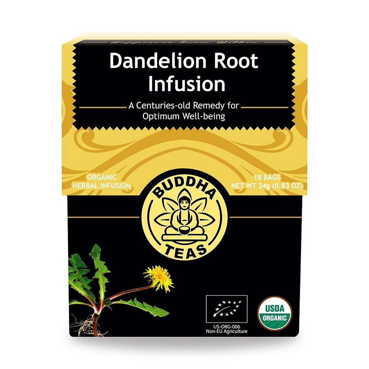Buddha Teas Organic Dandelion Root Tea 18 Bags