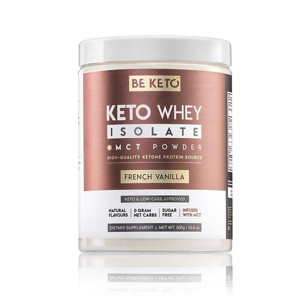 BeKeto Keto Whey Isolate + MCT Oil French Vanilla 300g