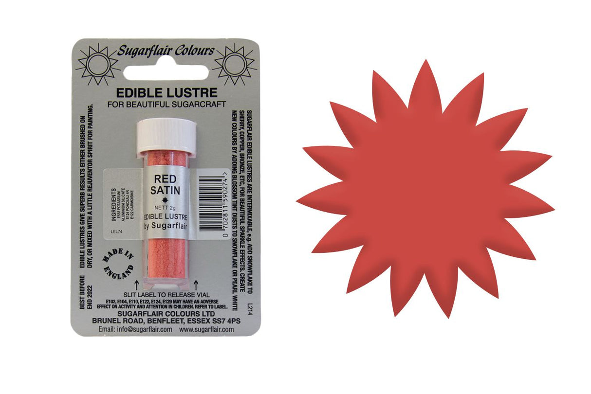 Sugarflair Edible Lustre - 2g All Shades