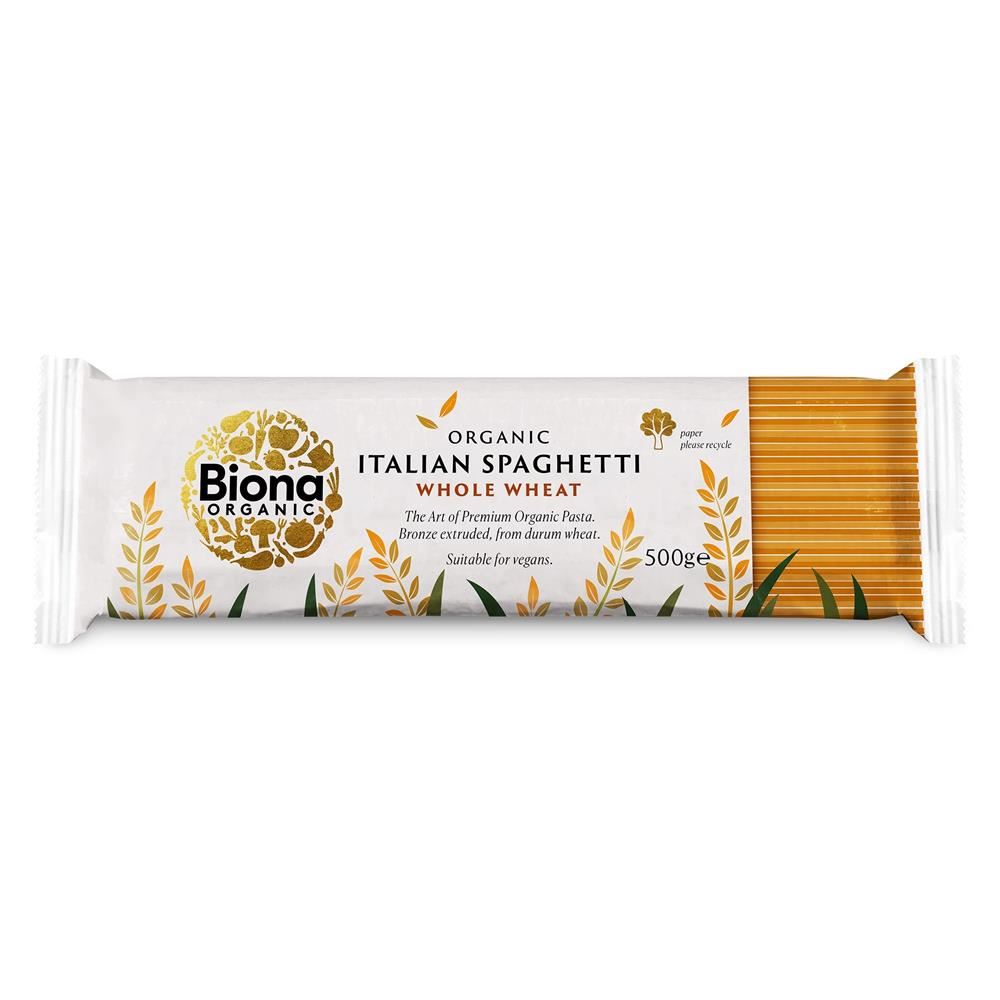 Biona Organic Wholewheat Spaghetti Pasta 500g