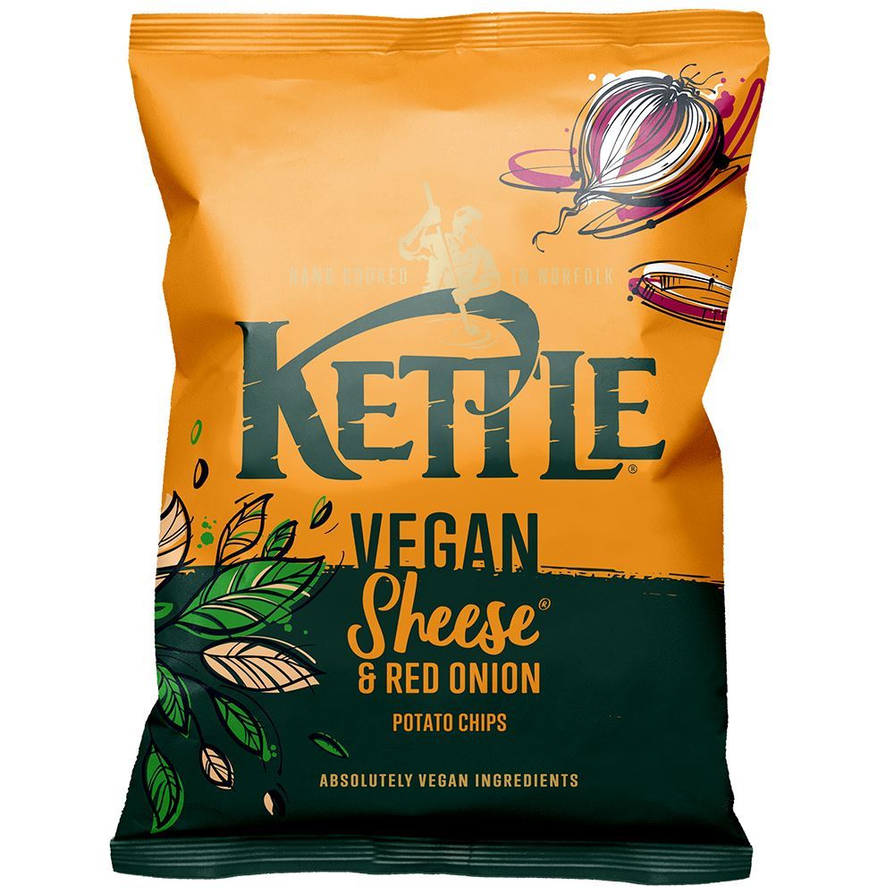 Kettle Vegan Sheese & Red Onion 130g - 8 Pack