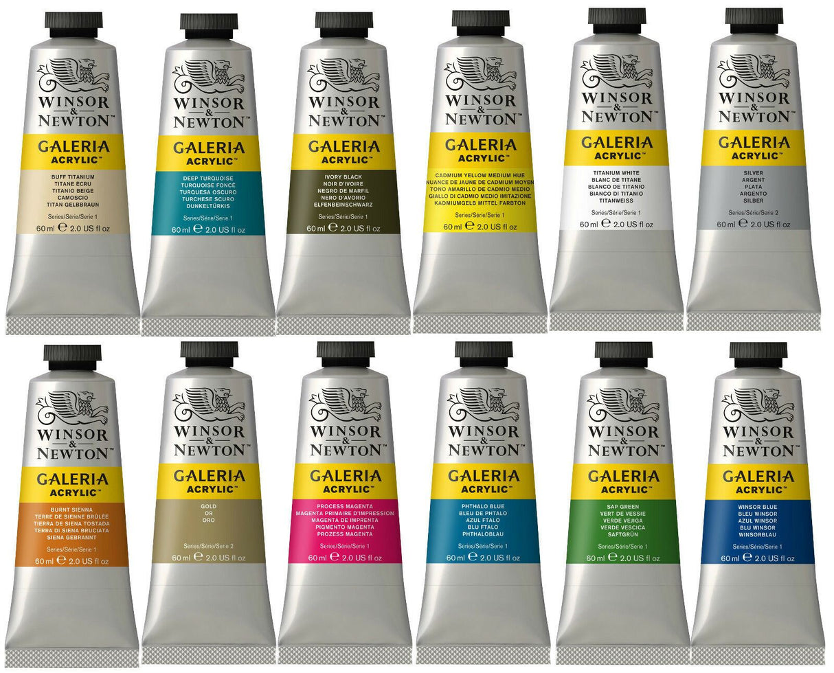 Winsor & Newton Galeria Acrylic Paint 60ml Tubes - All Colours Available