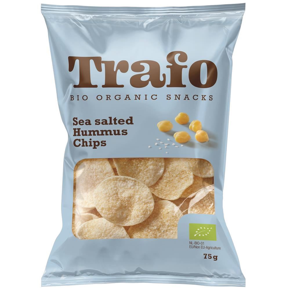 Trafo Organic Hummus Chips Seasalt 75g - 6 Pack