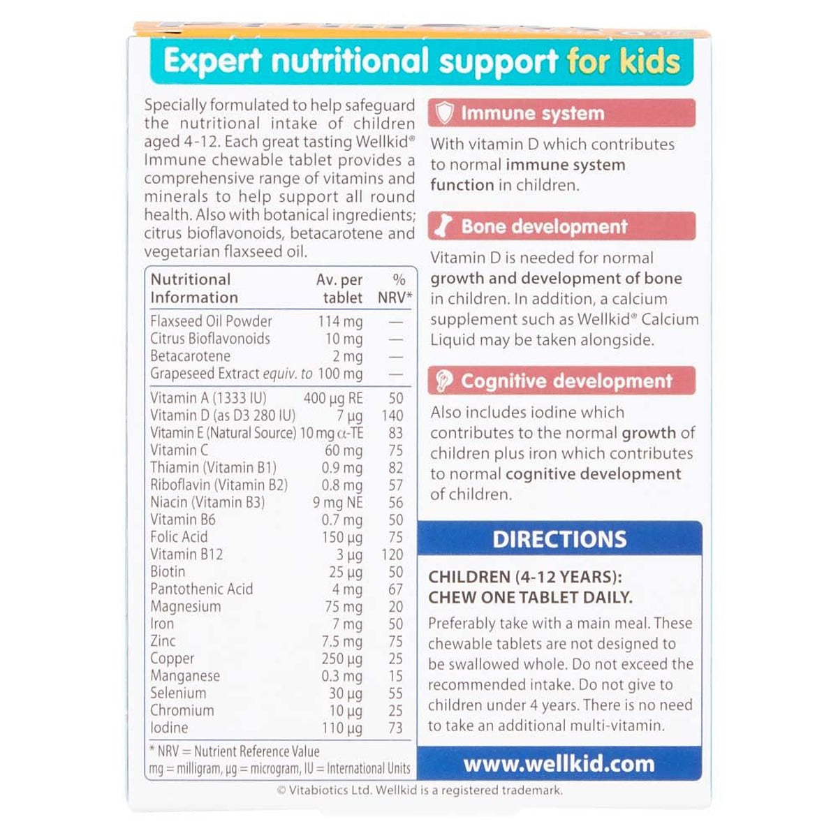 Vitabiotics WellKid Immune Chewable - 30 Tablets - image 4