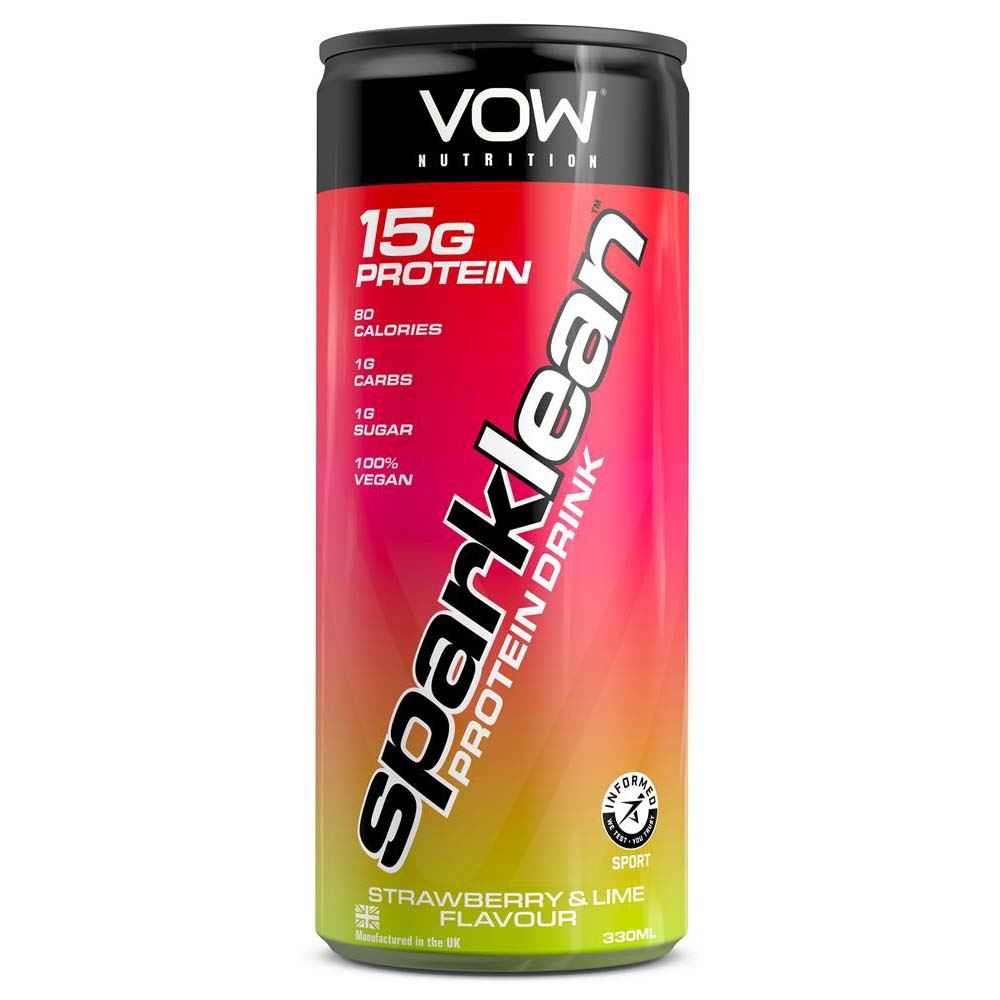 Vow Nutrition Sparklean Protein Drink - Strawberry & Lime 330ml