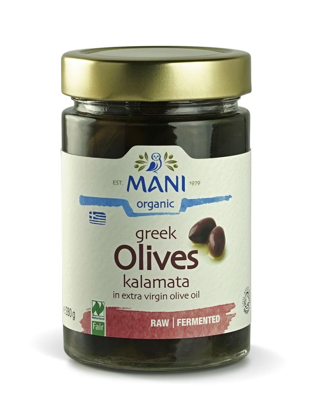 Mani Organic Kalamata Olives in Olive Oil 280g