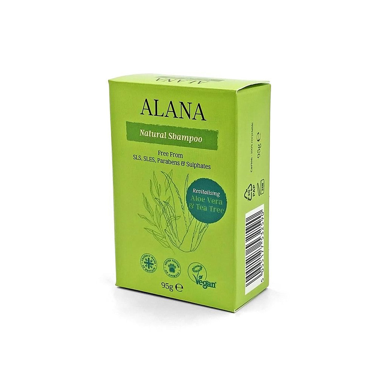Alana Aloe Vera & Tea Tree Natural Shampoo Bar 95g