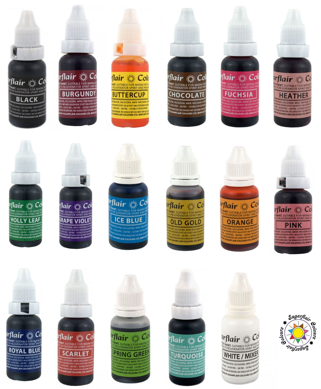 Sugarflair Edible Droplet Paint Liquid - 14ml All Shades