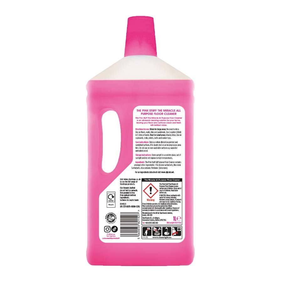 The Pink Stuff Miracle All Purpose Floor Cleaner 1L