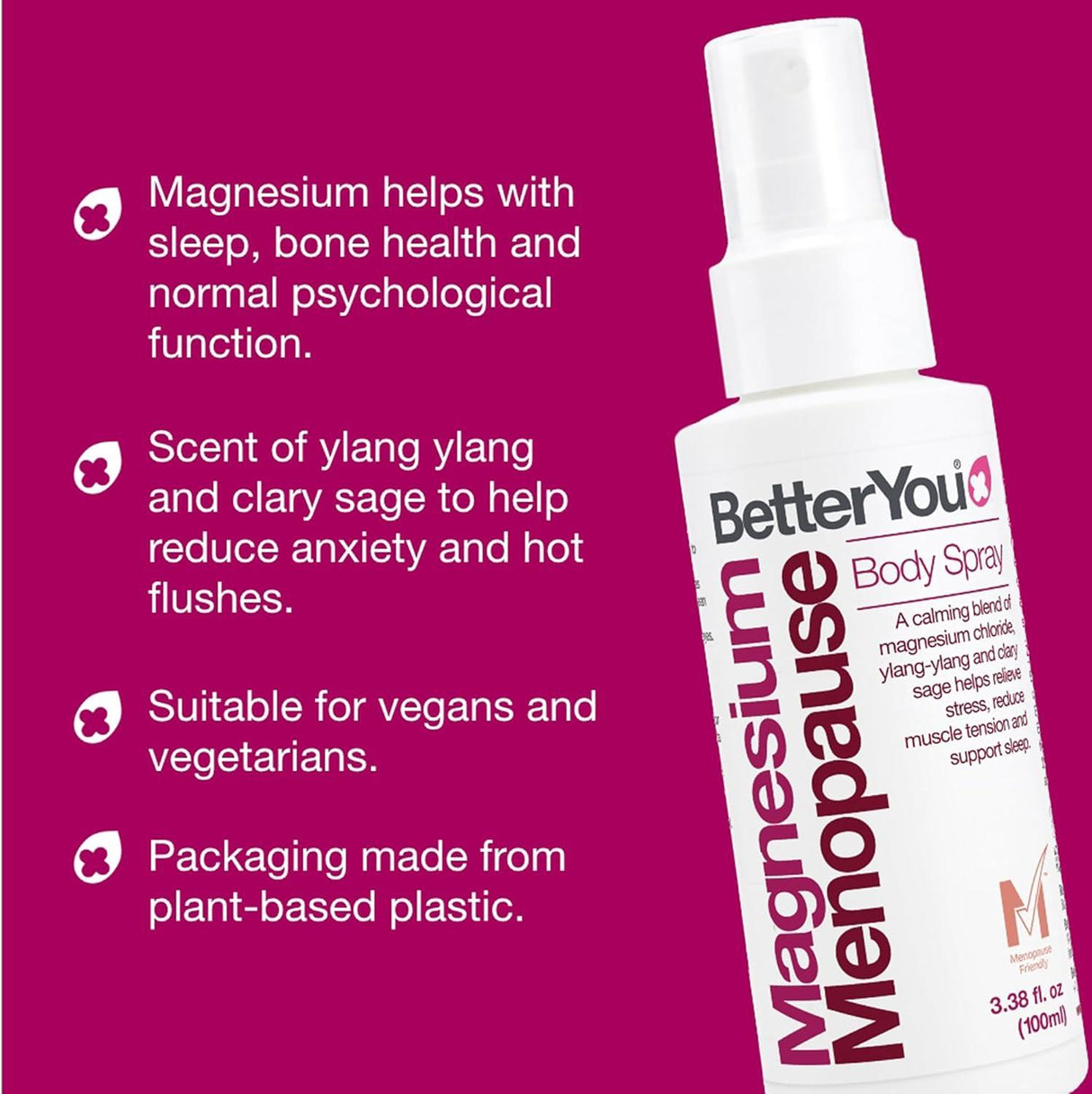 BetterYou Magnesium Oil Menopause Body Spray - 100ml