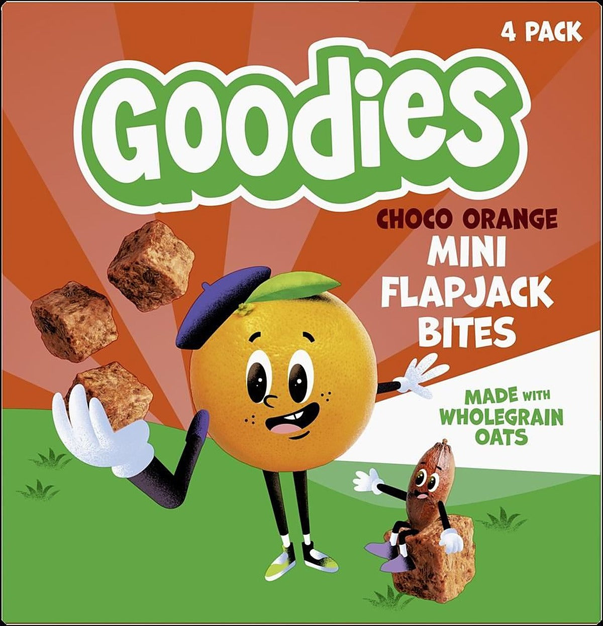 Goodies Kids Snack Choco Orange Mini Flapjack Oat Bar Bites 23g