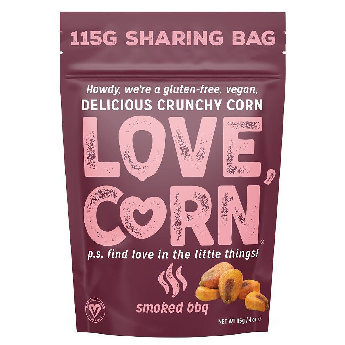 Love Corn BBQ Corn Snack 115g - 6 Pack