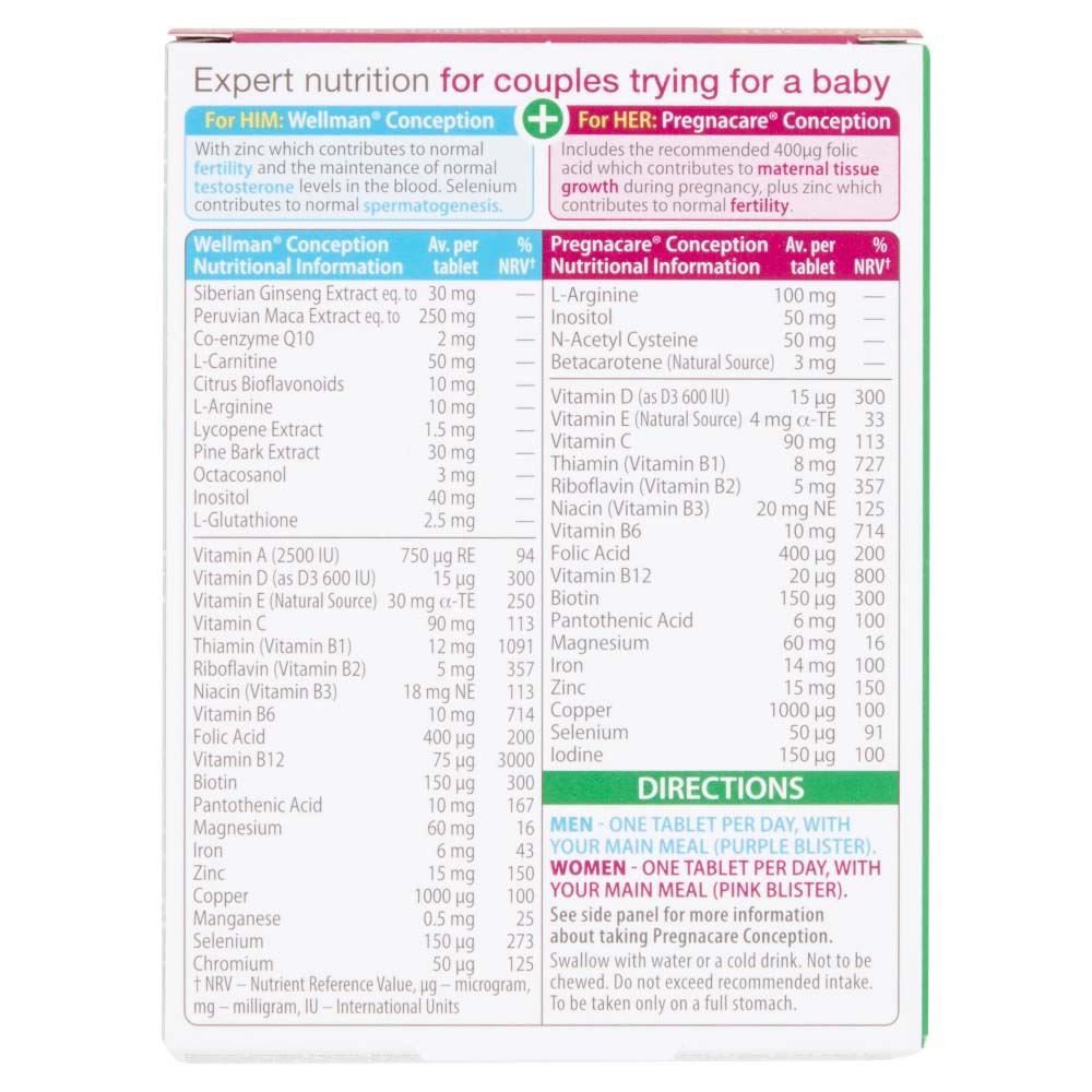 Vitabiotics Pregnacare Him & Her Conception - 60 Tablets