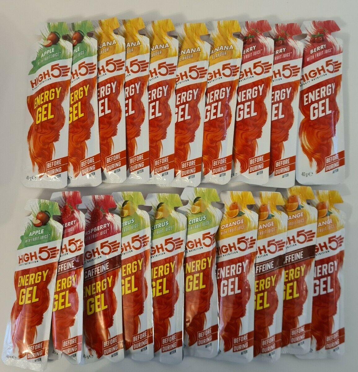 High 5 Energy Gel All Flavours - Pack of 20