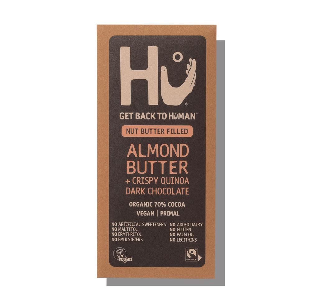 Hu Almond Butter & Crispy Quinoa Dark Chocolate Bar 60g - 12 Pack