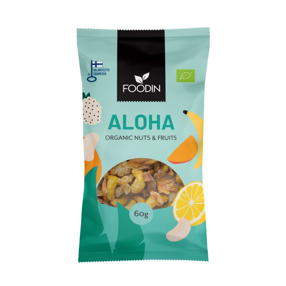 Foodin Organic Nuts & Fruits Aloha 60g - 8 Pack
