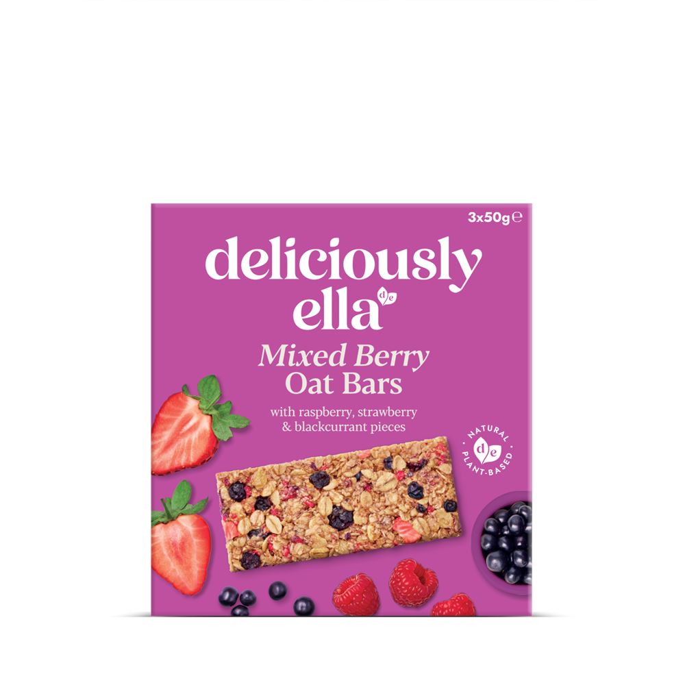 Deliciously Ella Mixed Berry Oat Bar Multipack 3x50g