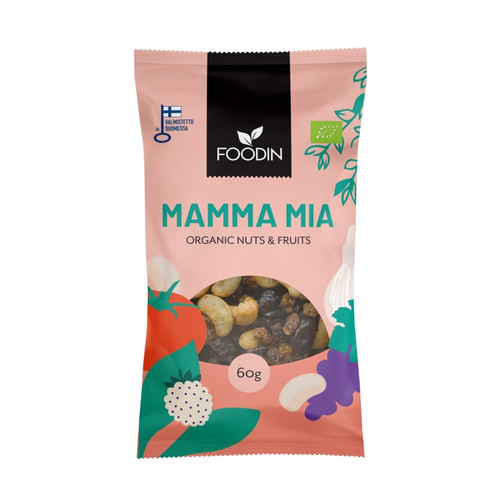 Foodin Organic Nuts & Fruits Mamma Mia 60g - 8 Pack