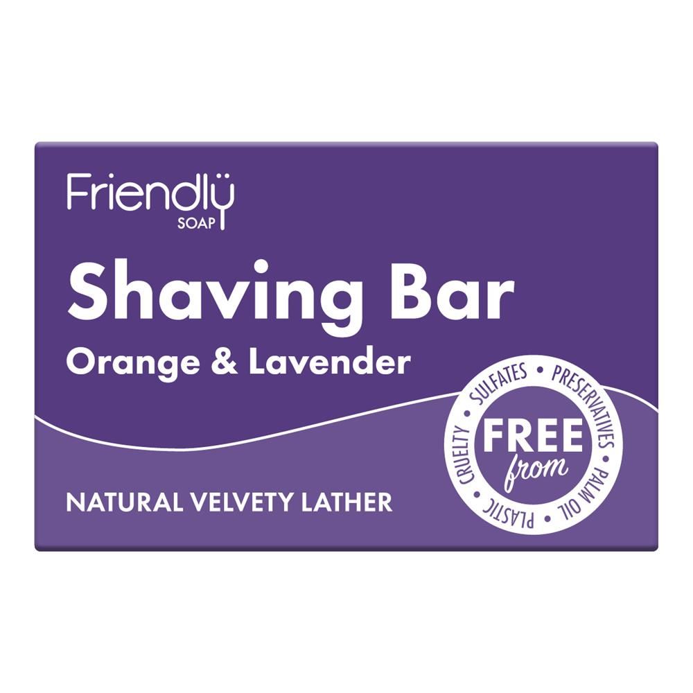 Friendly Soap Shaving Bar - Orange & Lavender 95g