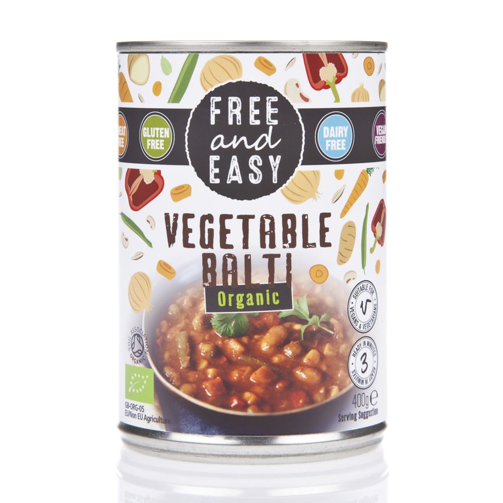 Free & Easy Organic Vegetable Balti Ready Meal 400g