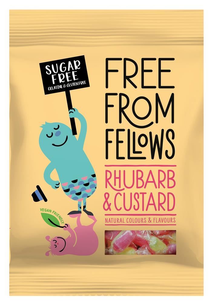 Free From Fellows Rhubarb and Custard 70g - 10 Pack