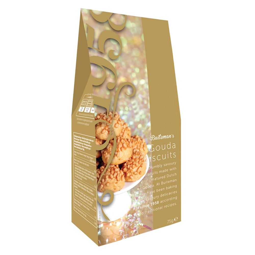 Buiteman Gouda Biscuits Gold Box 75g - 8 Pack