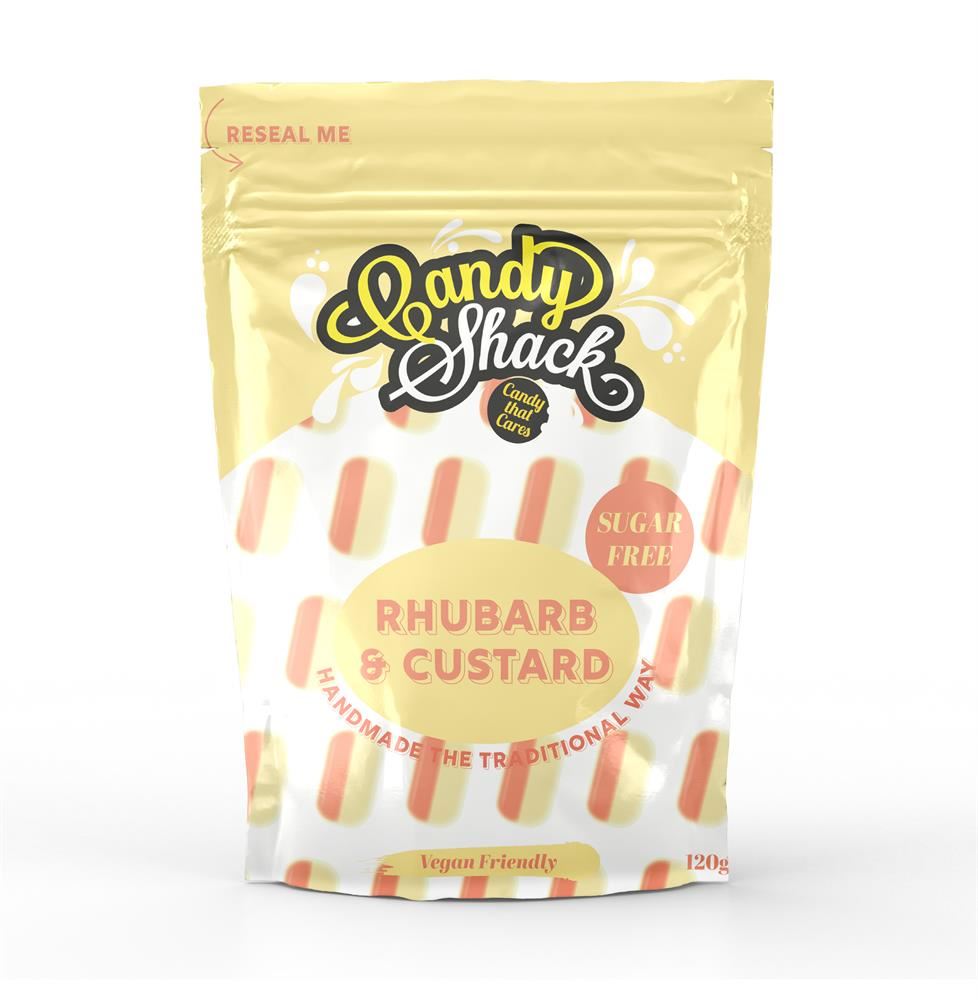 Candy Shack Sugar Free Rhubarb & Custard Sweets 120g