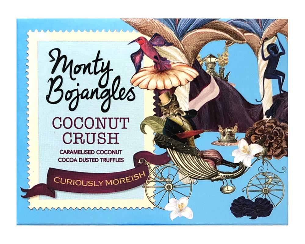 Monty Bojangles Coconut Crush Cocoa Dusted Truffles Gift Cube 100g