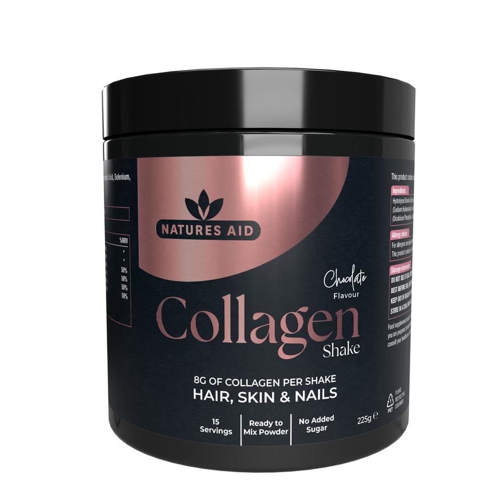 Natures Aid Collagen Shake Chocolate Flavour 225g