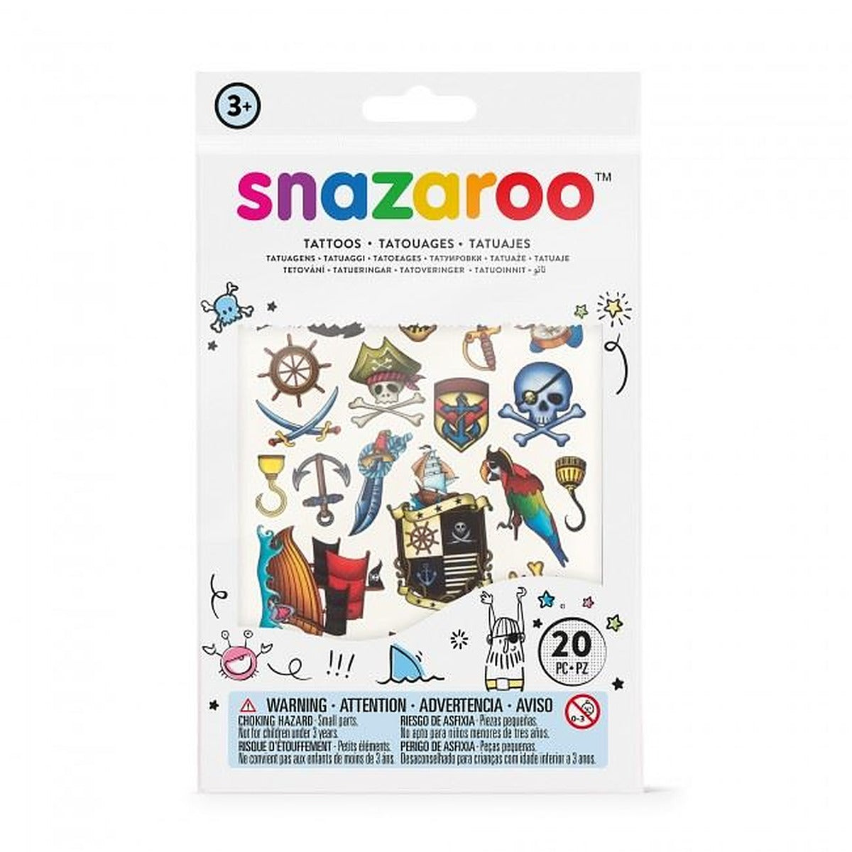 Snazaroo Temporary Face Paint Tattoos - 20 Tattoos - image 2