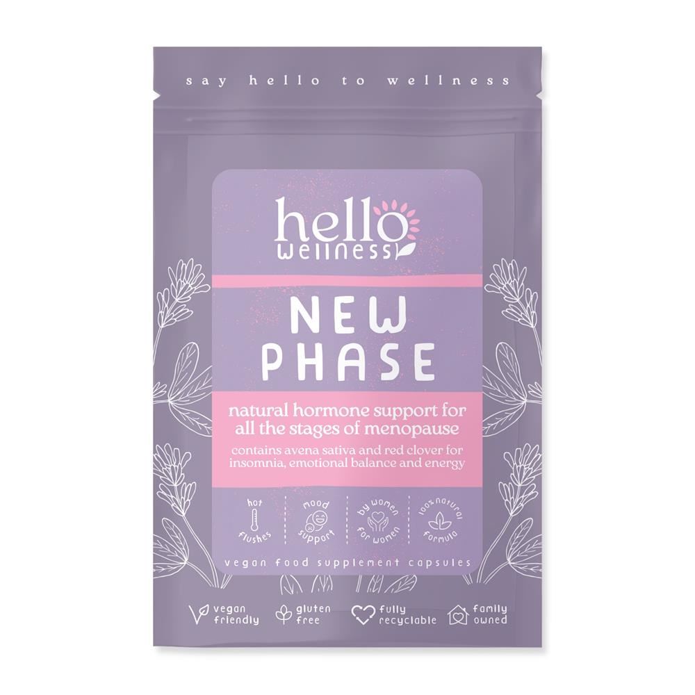 Hello Wellness New Phase menopause support 400mg 60 Capsules