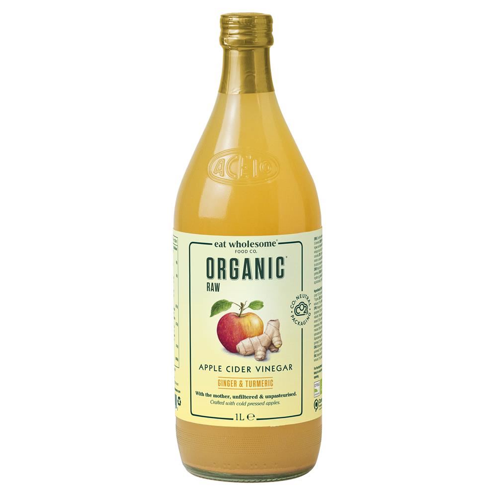 Eat Wholesome Organic Apple Cider Vinegar w/ Ginger & Turmeric 1 Litre
