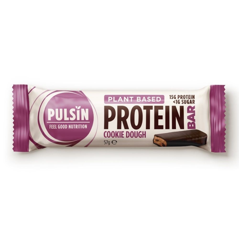 Pulsin Chocolate enrobed Protein Bar - Cookie Dough Flavour 57g - 12 Pack