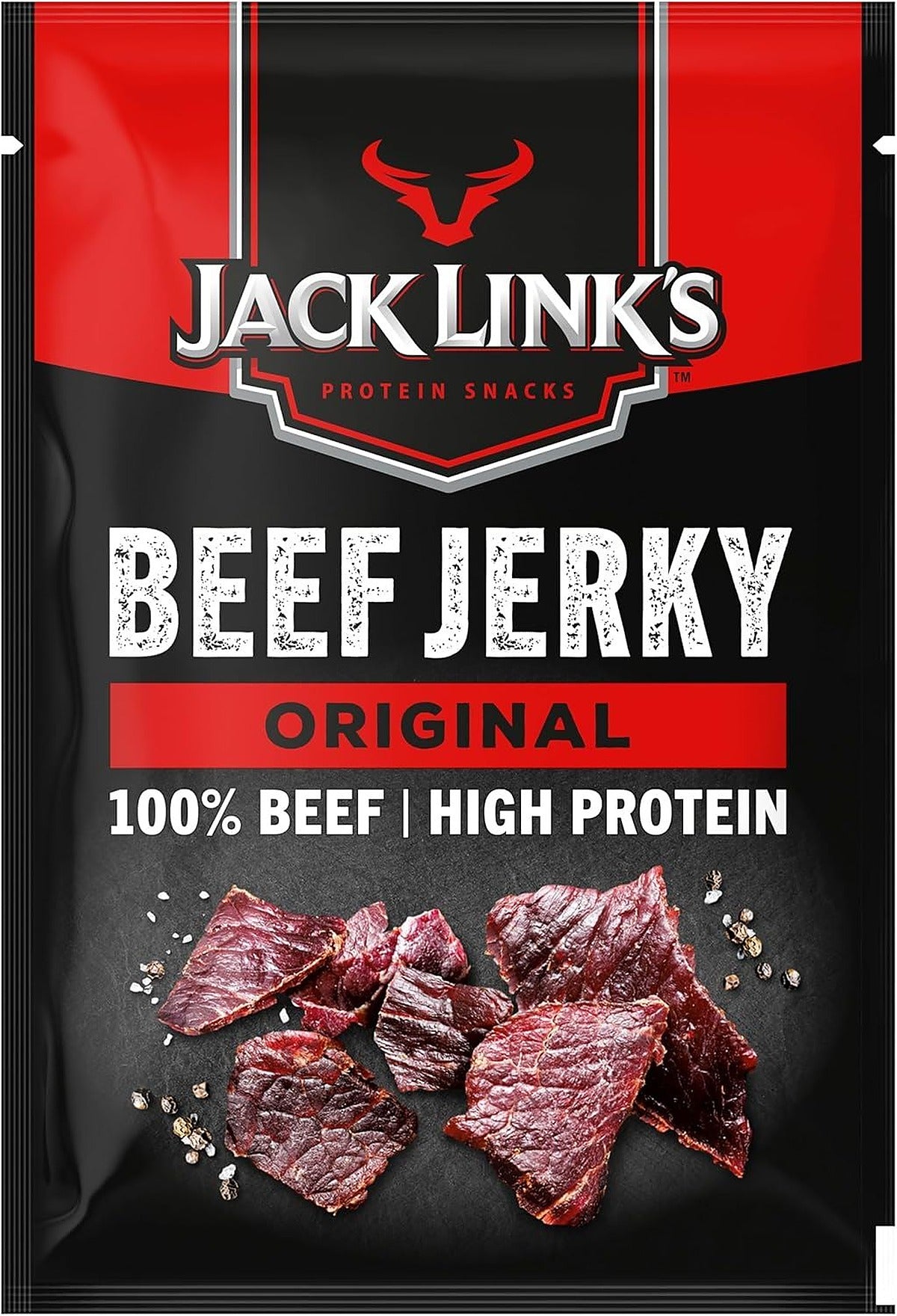Jack Link's Protein Snacks Beef Jerky Original 60g - Pack of 12