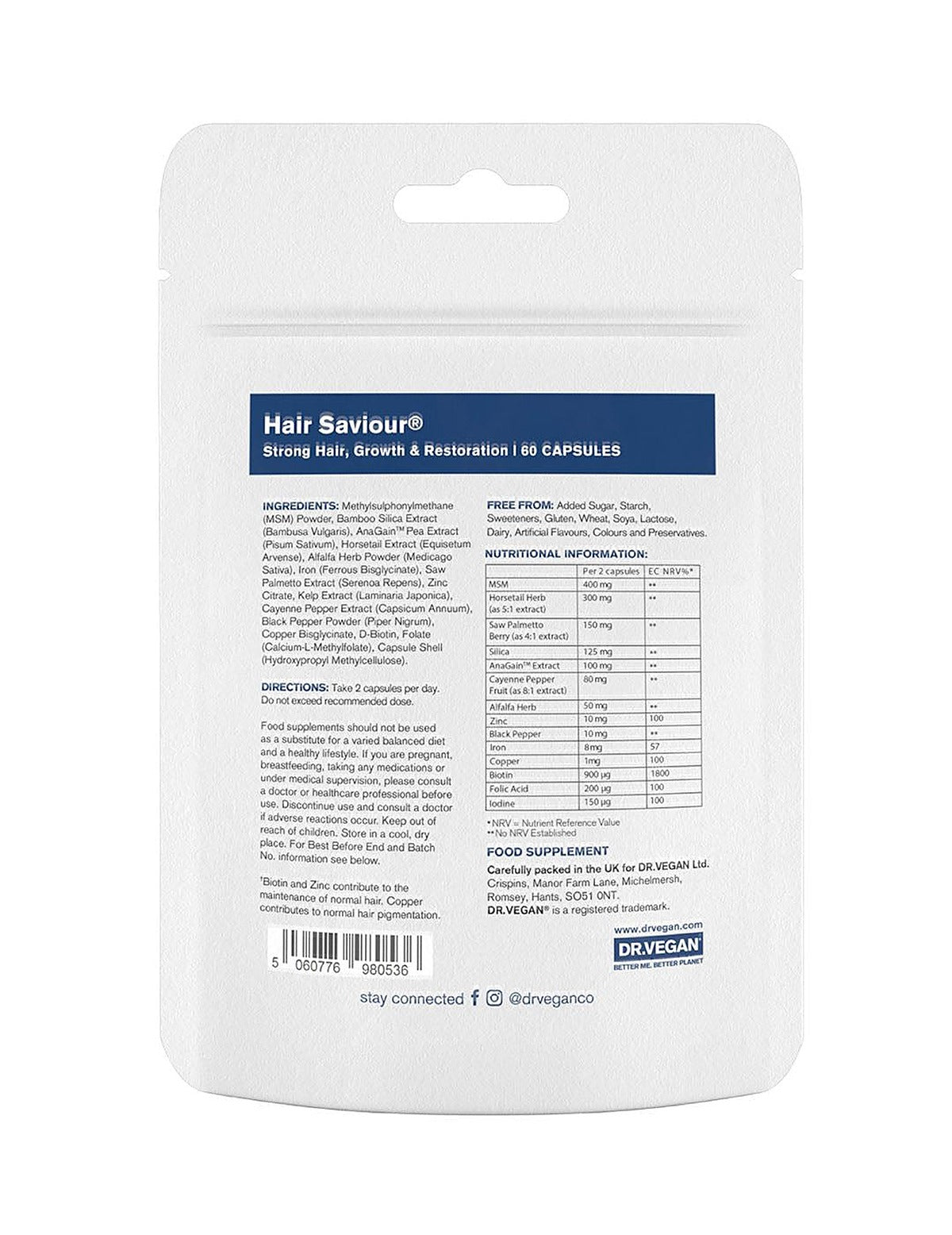 Dr. Vegan Hair Saviour - 60 Capsules - image 5
