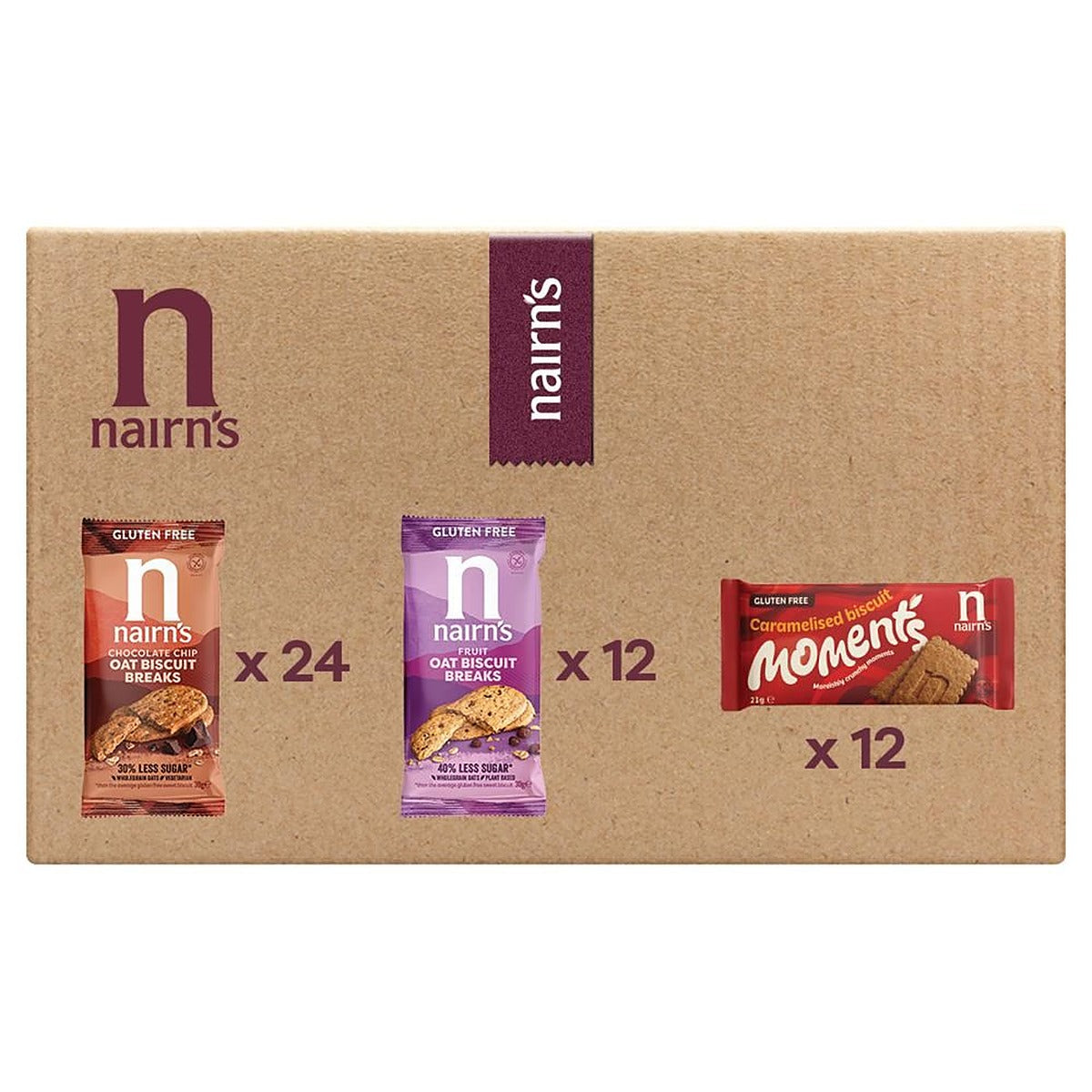 Nairns Gluten Free Biscuit Break & Moments Mixed Case 1335g