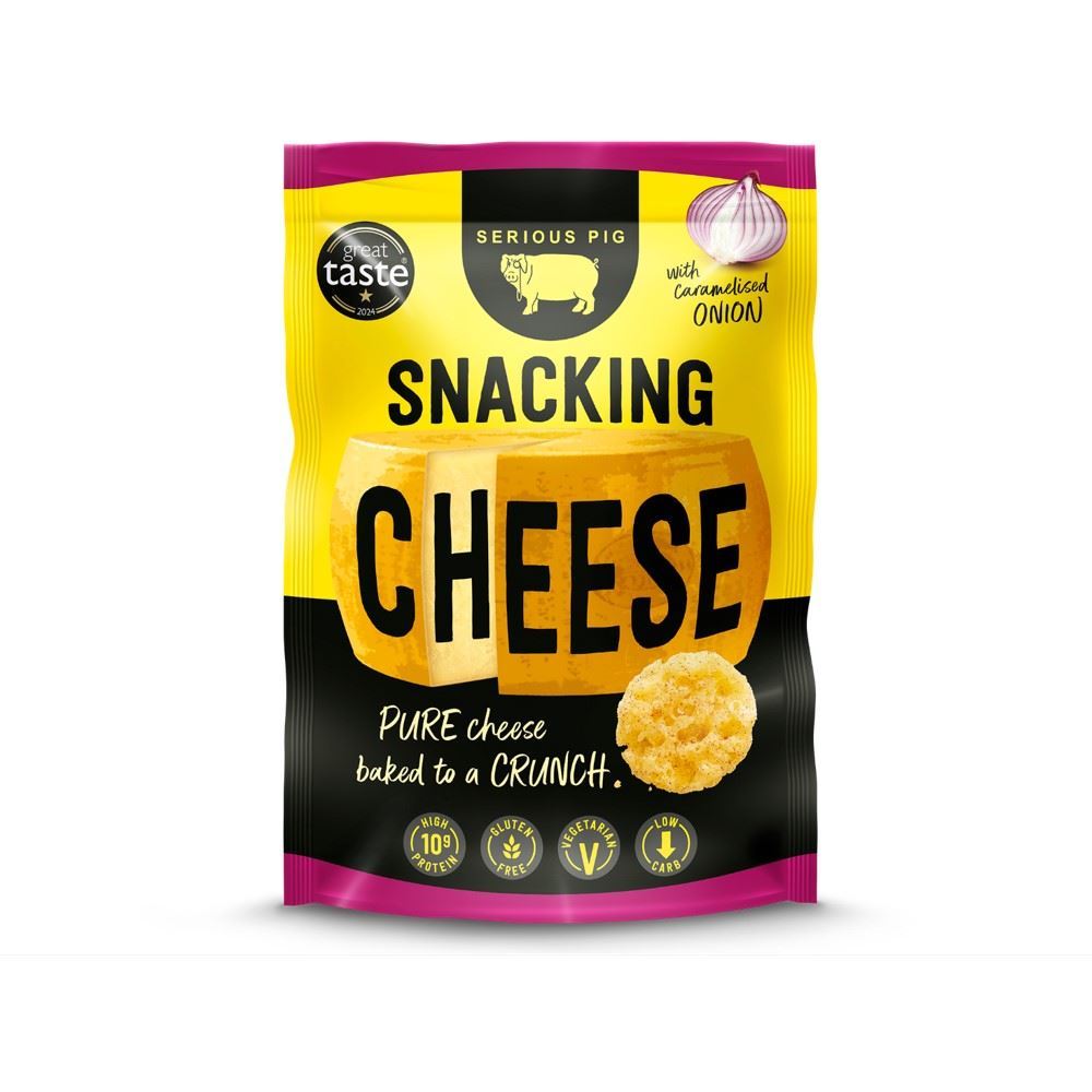 Serious Pig Snacking Cheese with Onion 24g - 12 Pack